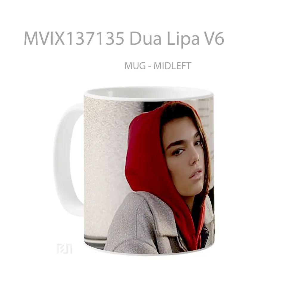 Mug Dua Lipa V6 Gelas Selebriti - All-side / Desain
