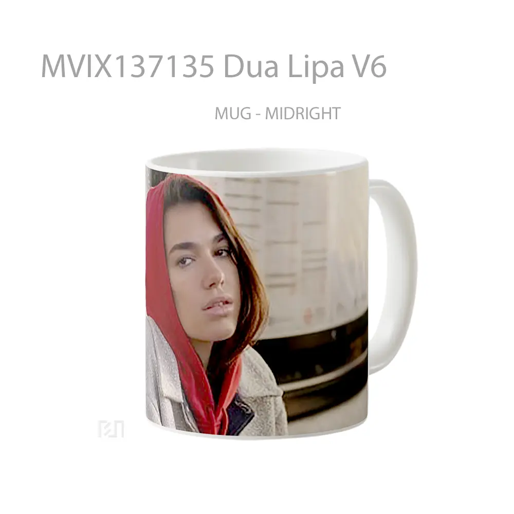 Mug Dua Lipa V6 Gelas Selebriti - All-side / Desain