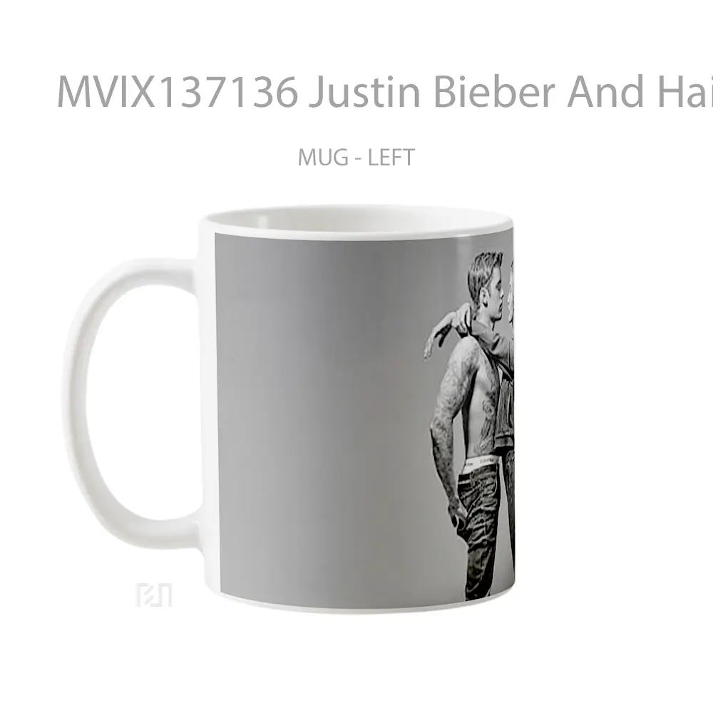 Mug Justin Bieber And Hailey Bieber For Calvin Klein Gelas Keramik Unik - All-side / Desain