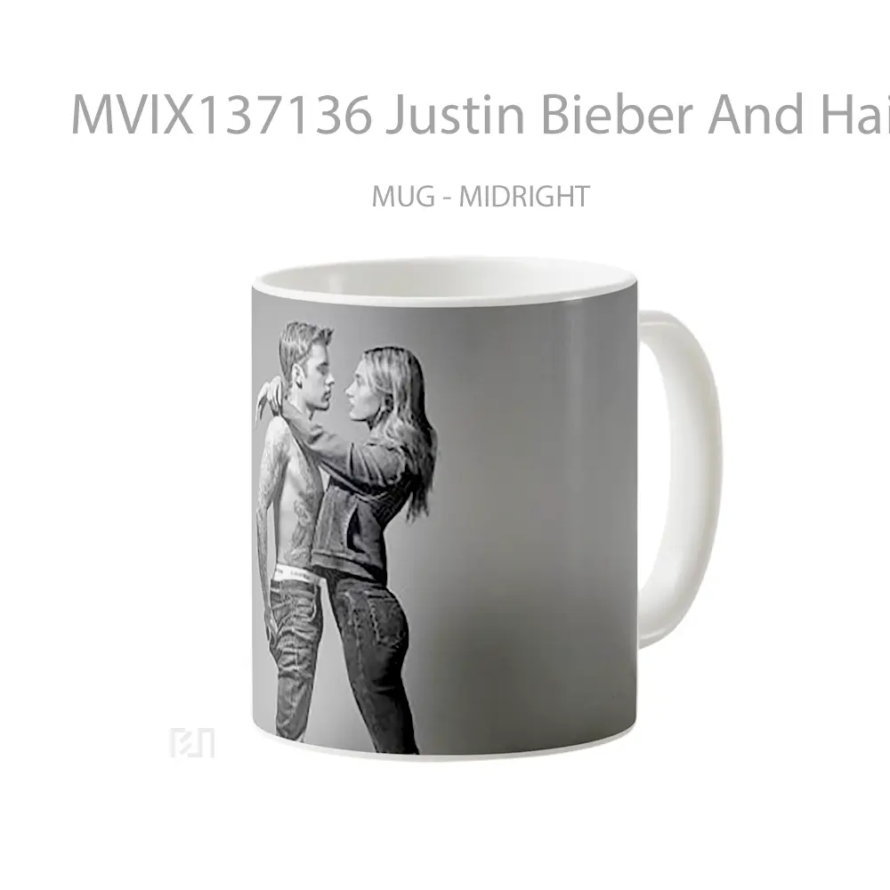Mug Justin Bieber And Hailey Bieber For Calvin Klein Gelas Keramik Unik - All-side / Desain
