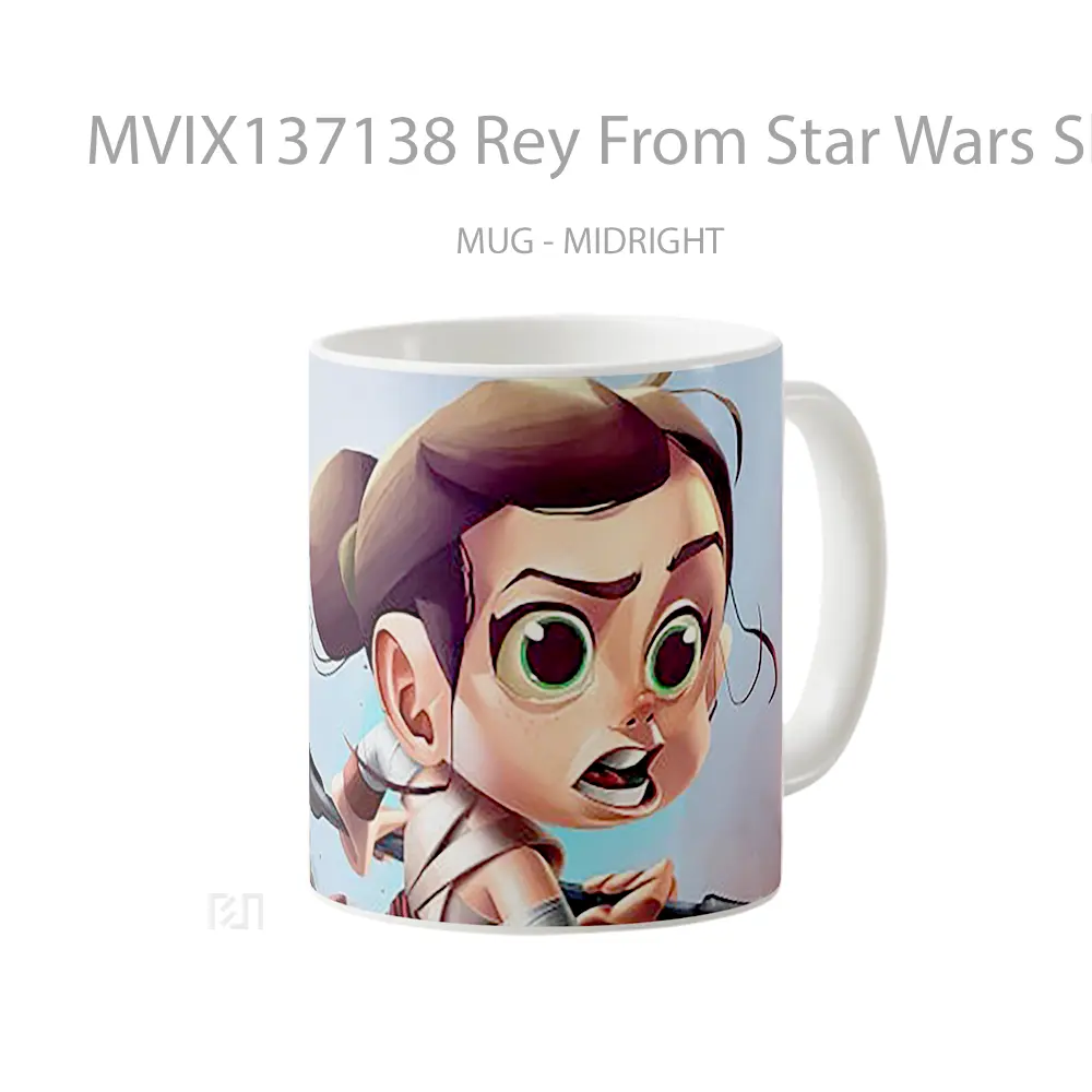 Mug Rey From Star Wars Sketch Gelas Star Wars - All-side / Desain