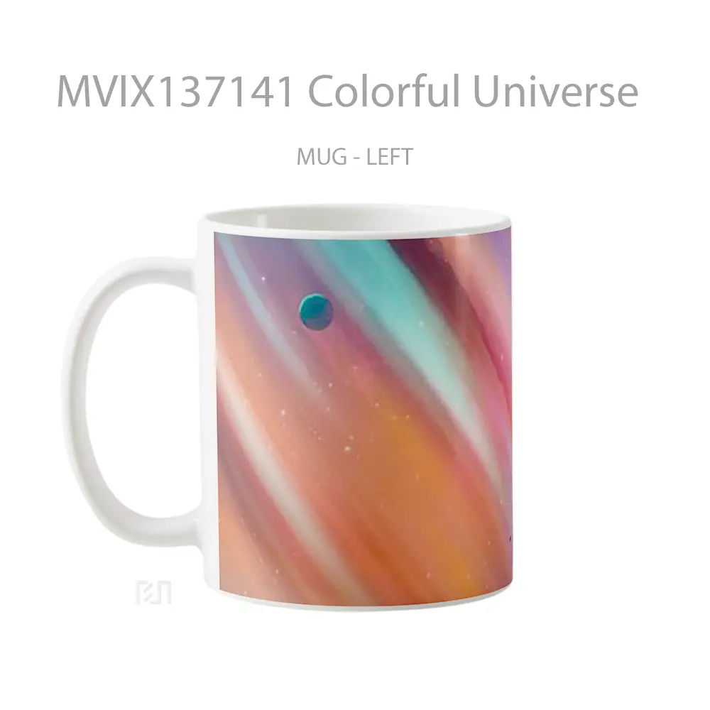 Mug Colorful Universe Gelas Astronomi - All-side / Desain