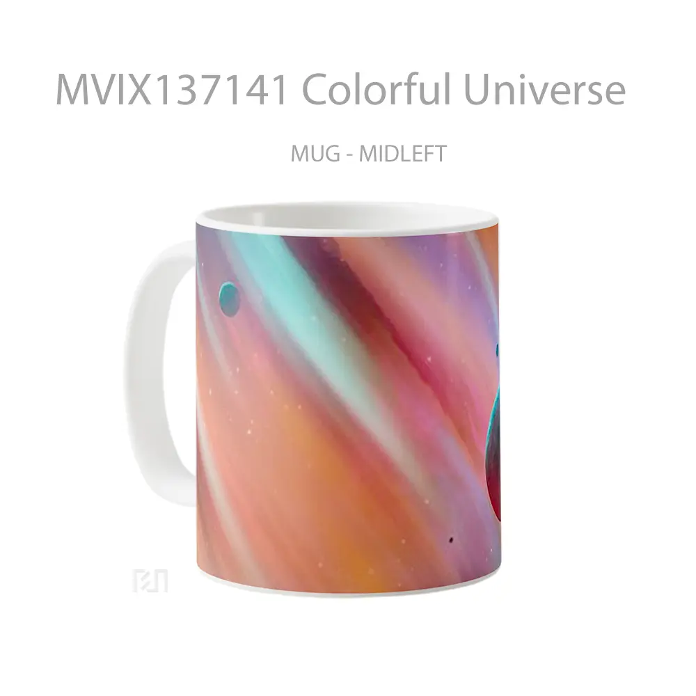 Mug Colorful Universe Gelas Astronomi - All-side / Desain
