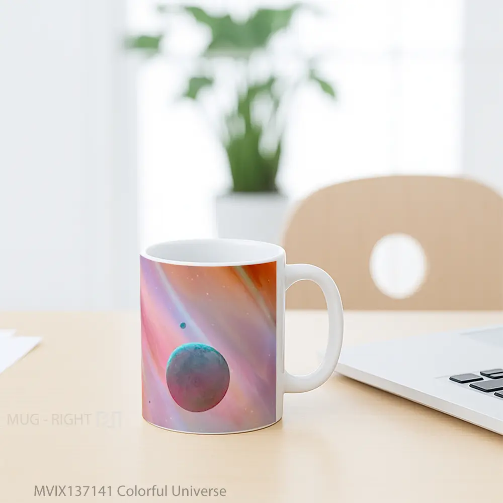 Mug Colorful Universe Gelas Astronomi - All-side / Desain