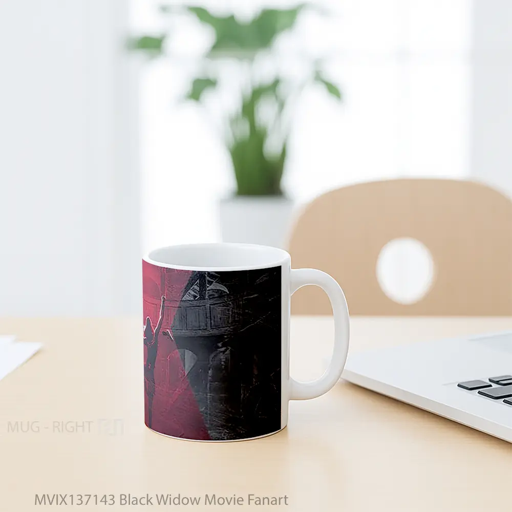 Mug Black Widow Movie Fanart Gelas Superhero - All-side / Desain
