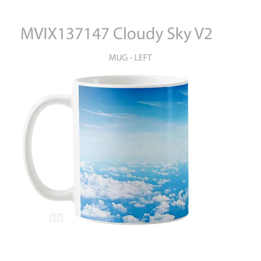 Mug Cloudy Sky V2 Gelas Pemandangan Alam - All-side / Desain