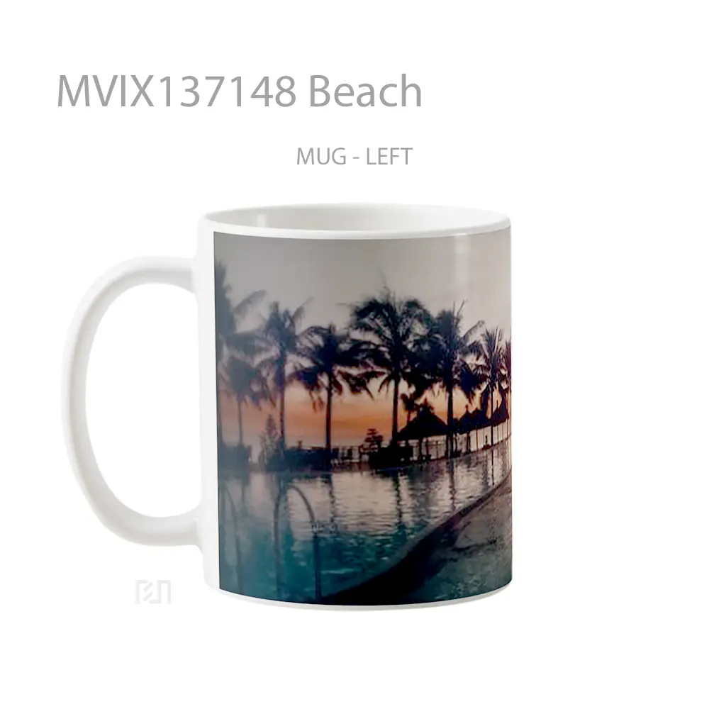 Mug Beach Gelas Pemandangan Alam - All-side / Desain