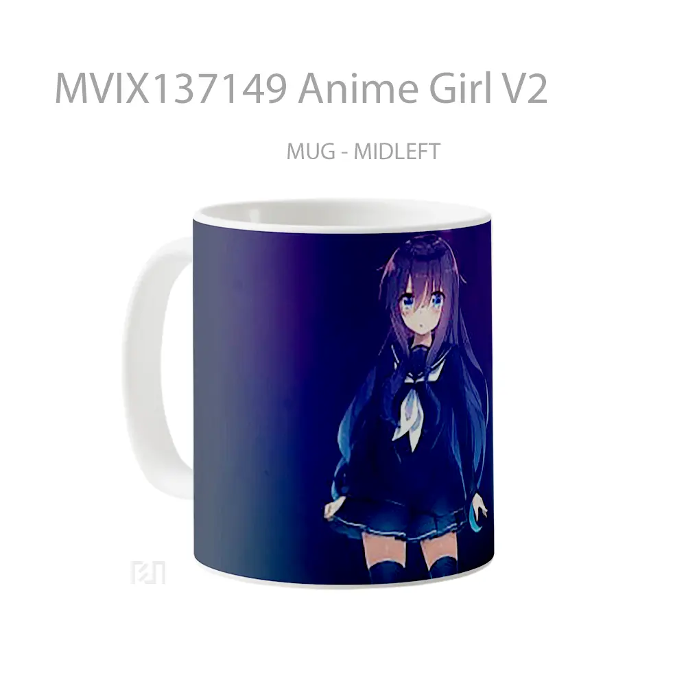 Mug Anime Girl V2 Cangkir Anime - All-side / Desain