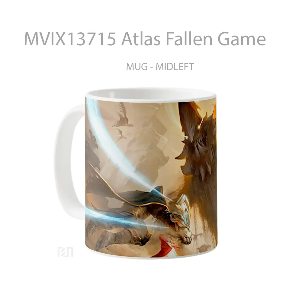 Mug Atlas Fallen Game Cangkir Gamer - All-side / Desain