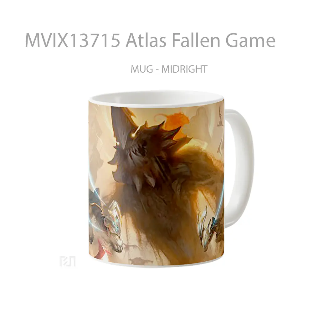 Mug Atlas Fallen Game Cangkir Gamer - All-side / Desain