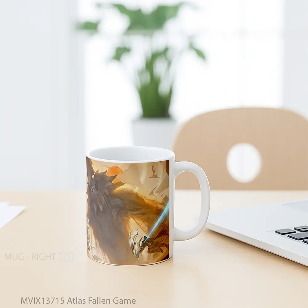 Mug Atlas Fallen Game Cangkir Gamer - All-side / Desain