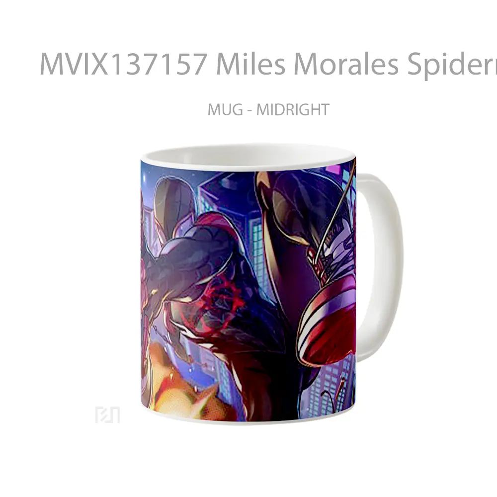 Mug Miles Morales Spiderman Into The Spiderverse Fanart Gelas Superhero - All-side / Desain
