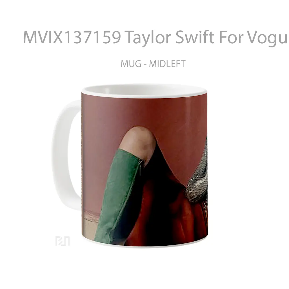 Mug Taylor Swift For Vogue Gelas Selebriti - All-side / Desain