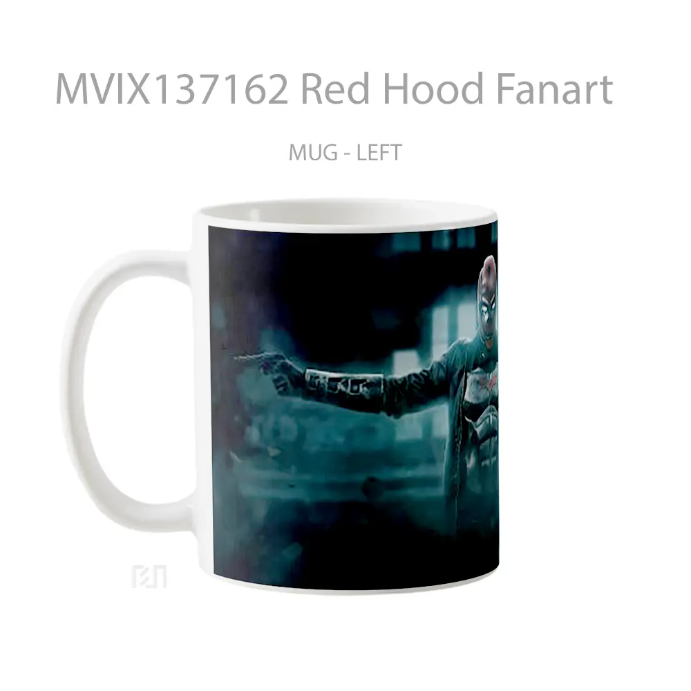 Mug Red Hood Fanart Gelas Superhero - All-side / Desain