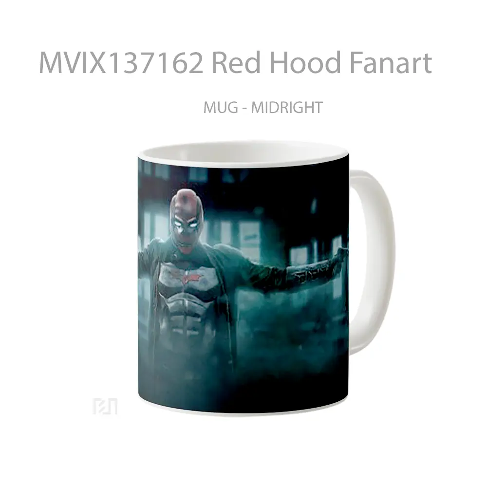 Mug Red Hood Fanart Gelas Superhero - All-side / Desain