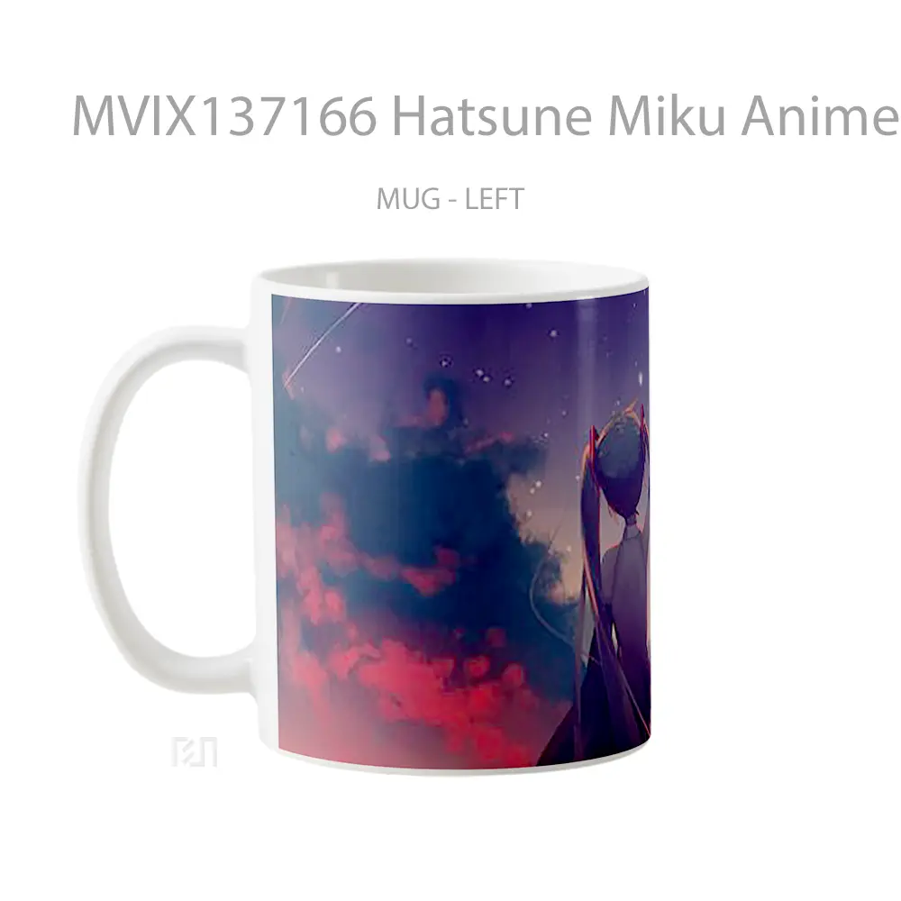 Mug Hatsune Miku Anime Girl V1 Cangkir Anime - All-side / Desain