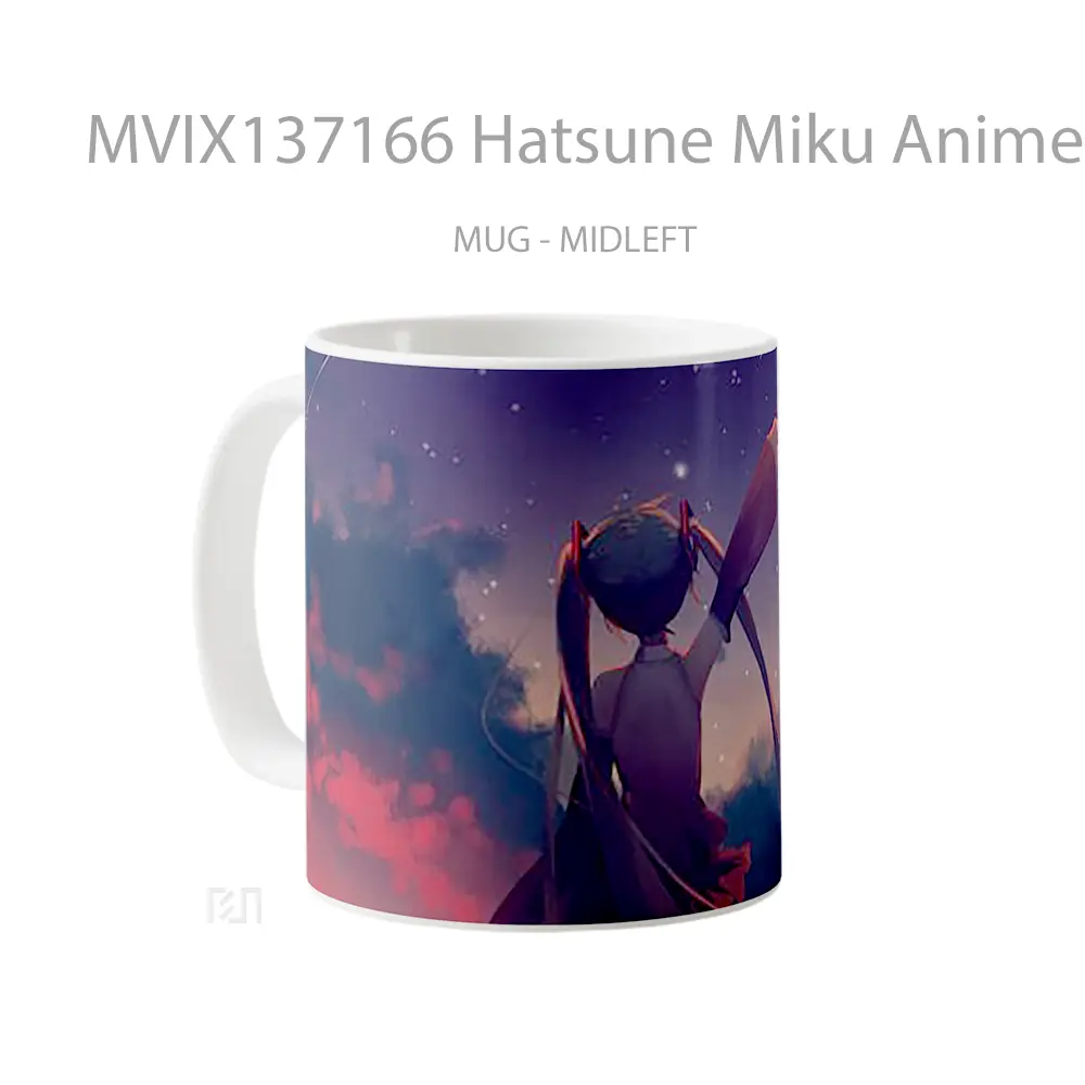 Mug Hatsune Miku Anime Girl V1 Cangkir Anime - All-side / Desain
