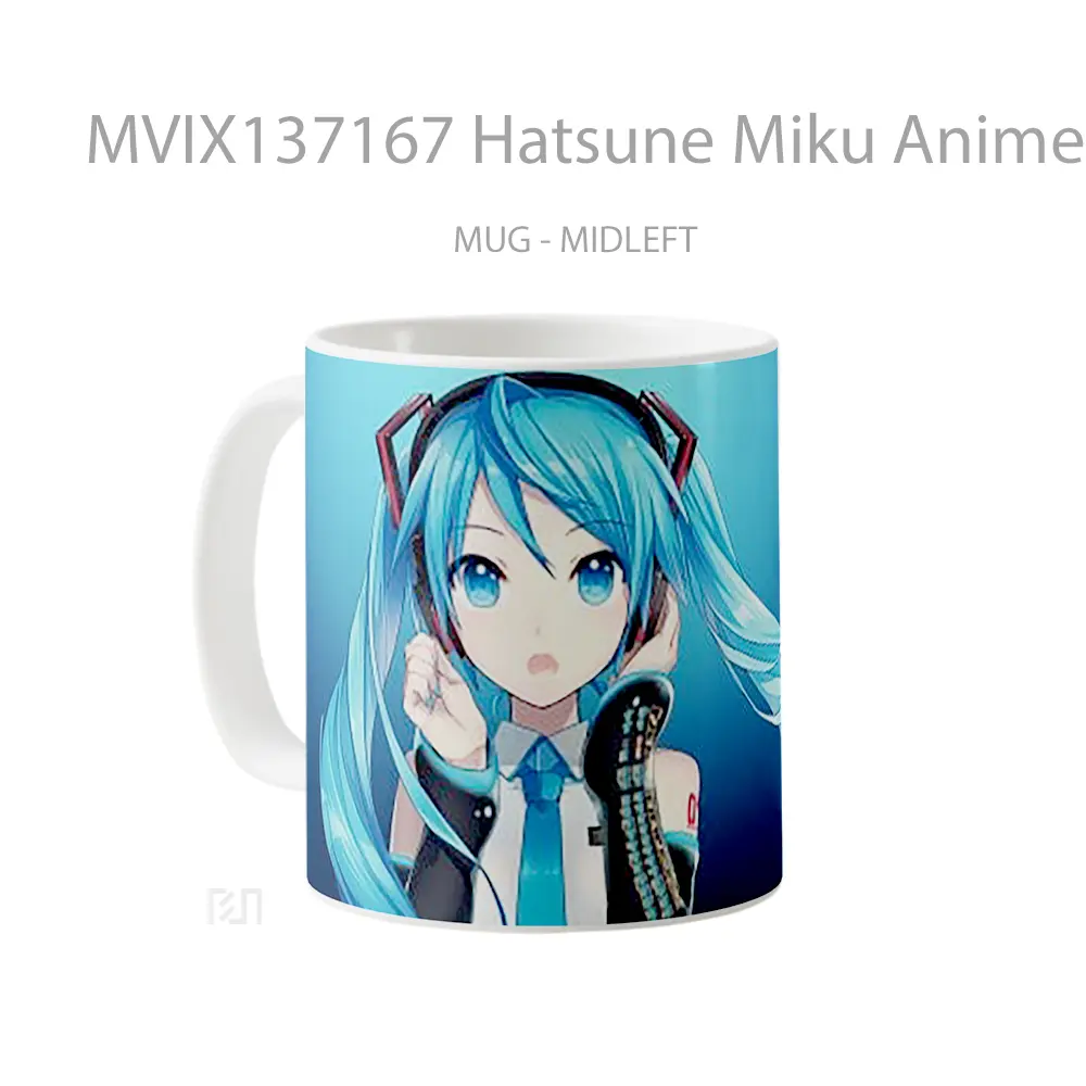 Mug Hatsune Miku Anime Girl Vocaloid Cangkir Anime - All-side / Desain