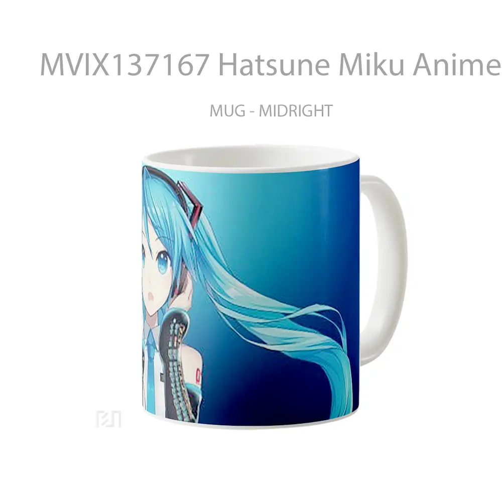 Mug Hatsune Miku Anime Girl Vocaloid Cangkir Anime - All-side / Desain