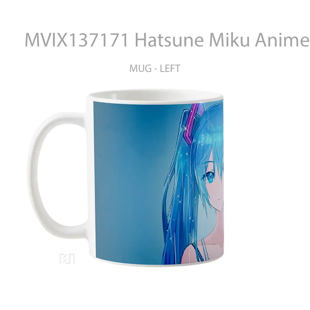 Mug Hatsune Miku Anime Girl V2 Cangkir Anime - All-side / Desain