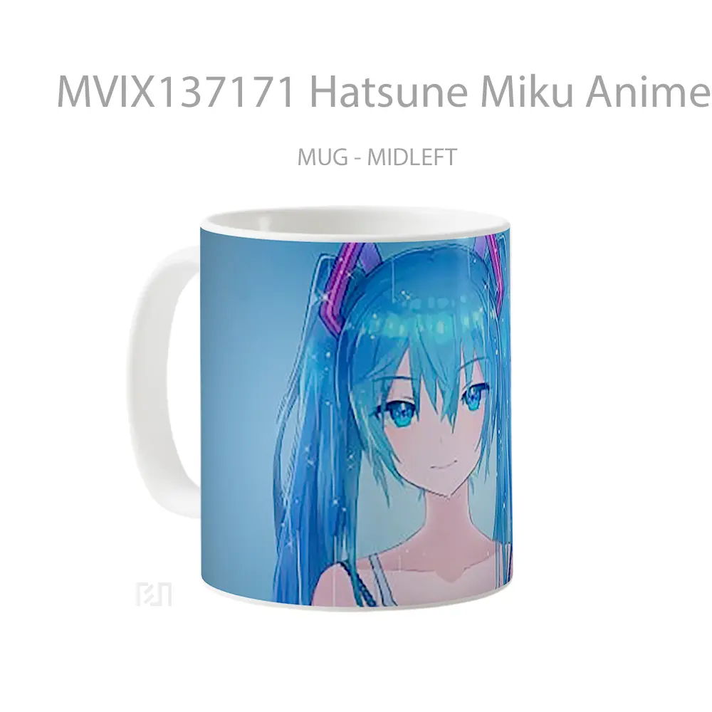 Mug Hatsune Miku Anime Girl V2 Cangkir Anime - All-side / Desain