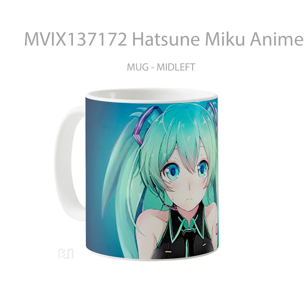 Mug Hatsune Miku Anime Girl V3 Cangkir Anime - All-side / Desain