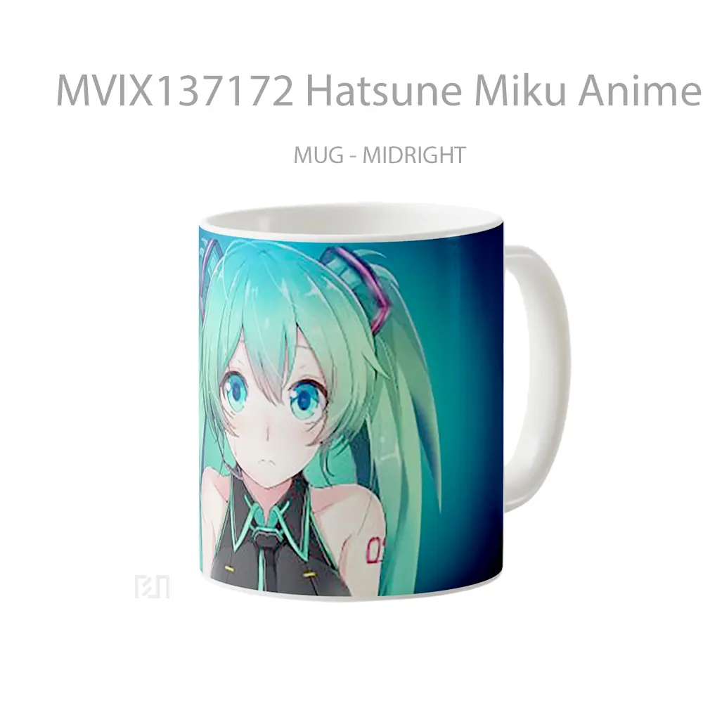Mug Hatsune Miku Anime Girl V3 Cangkir Anime - All-side / Desain