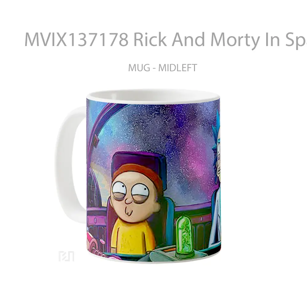 Mug Rick And Morty In Space Ship Gelas Astronomi - All-side / Desain