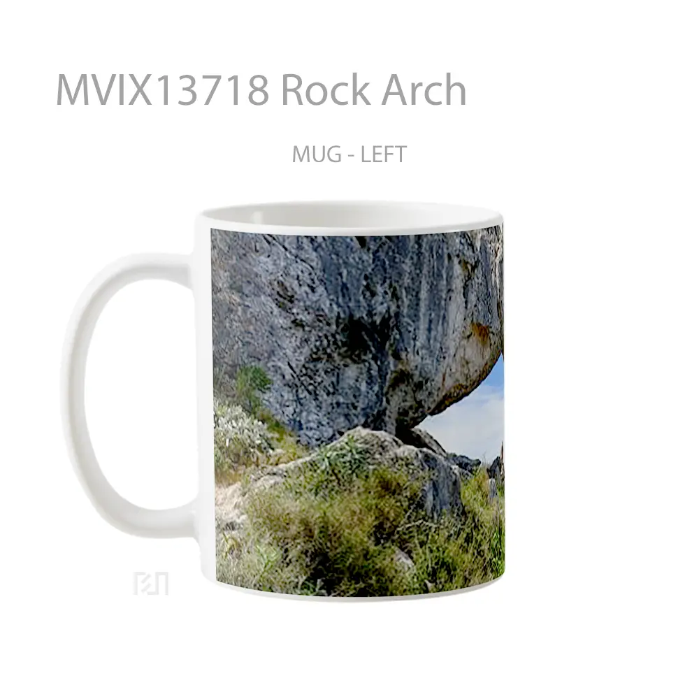 Mug Rock Arch Gelas Keramik Unik - All-side / Desain