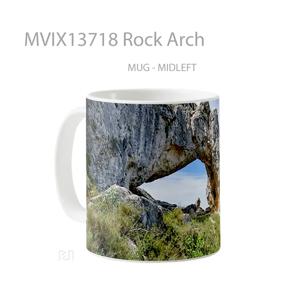 Mug Rock Arch Gelas Keramik Unik - All-side / Desain