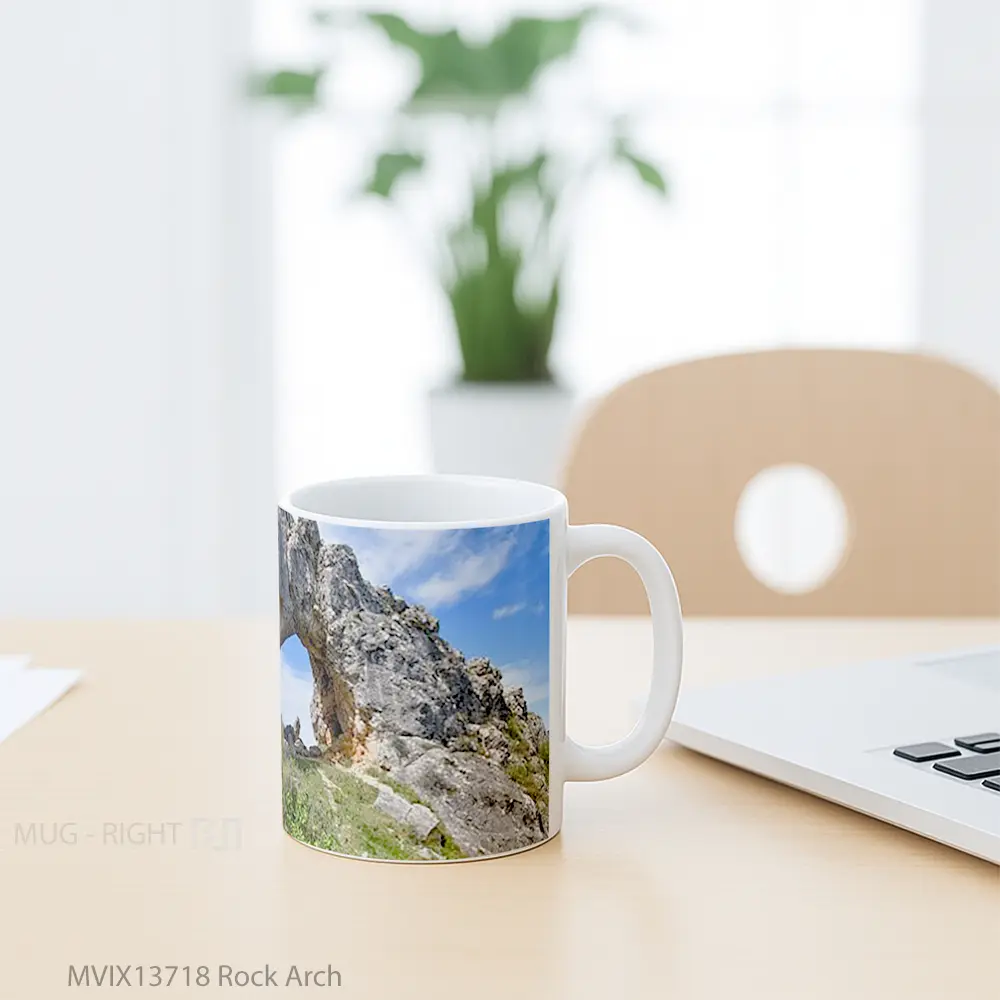 Mug Rock Arch Gelas Keramik Unik - All-side / Desain