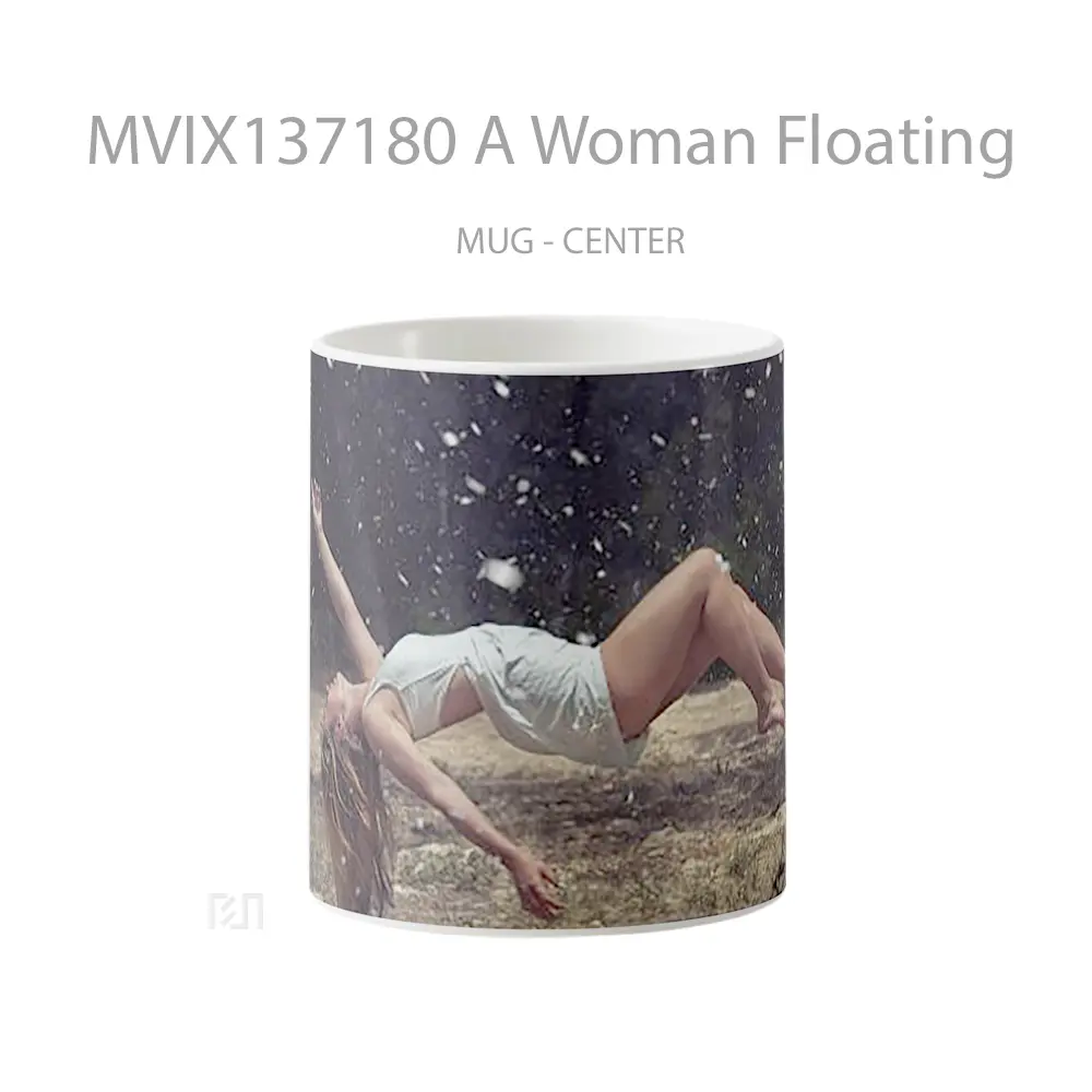 Mug A Woman Floating Gelas Keramik Unik