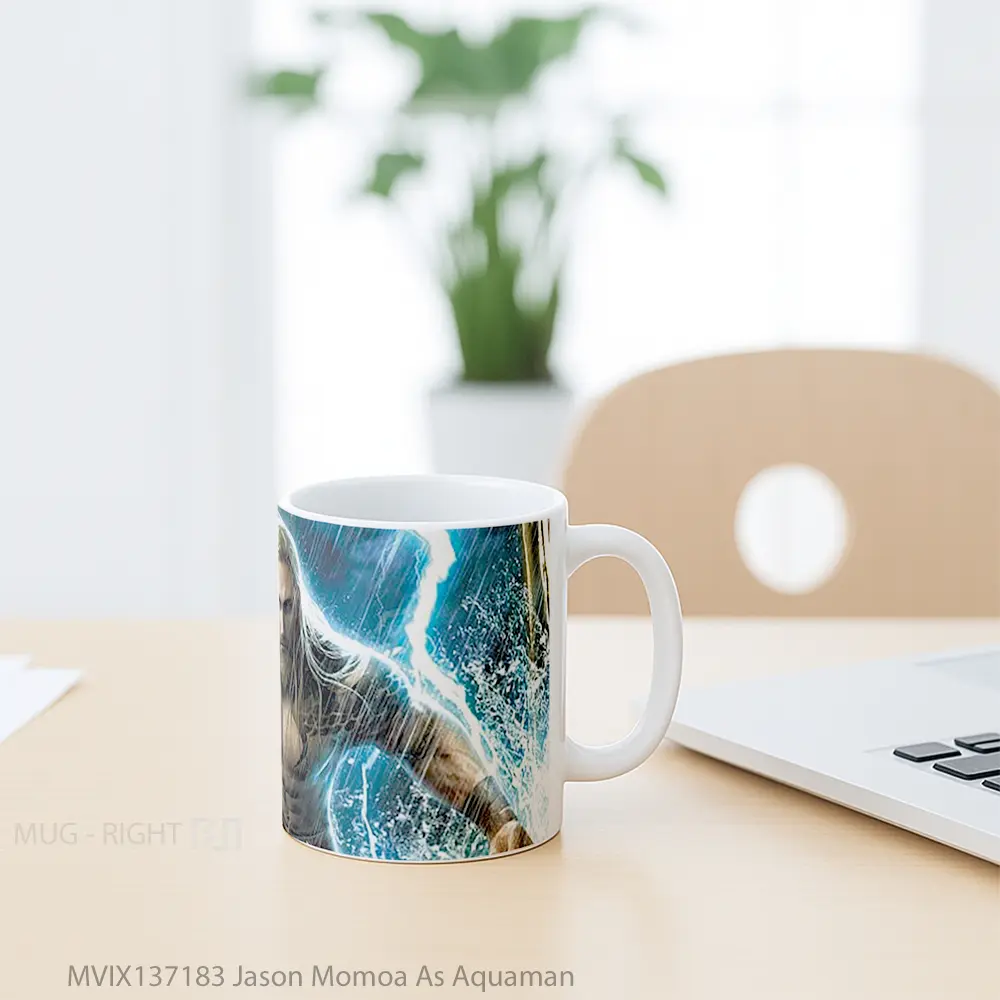 Mug Jason Momoa As Aquaman Gelas Superhero - All-side / Desain