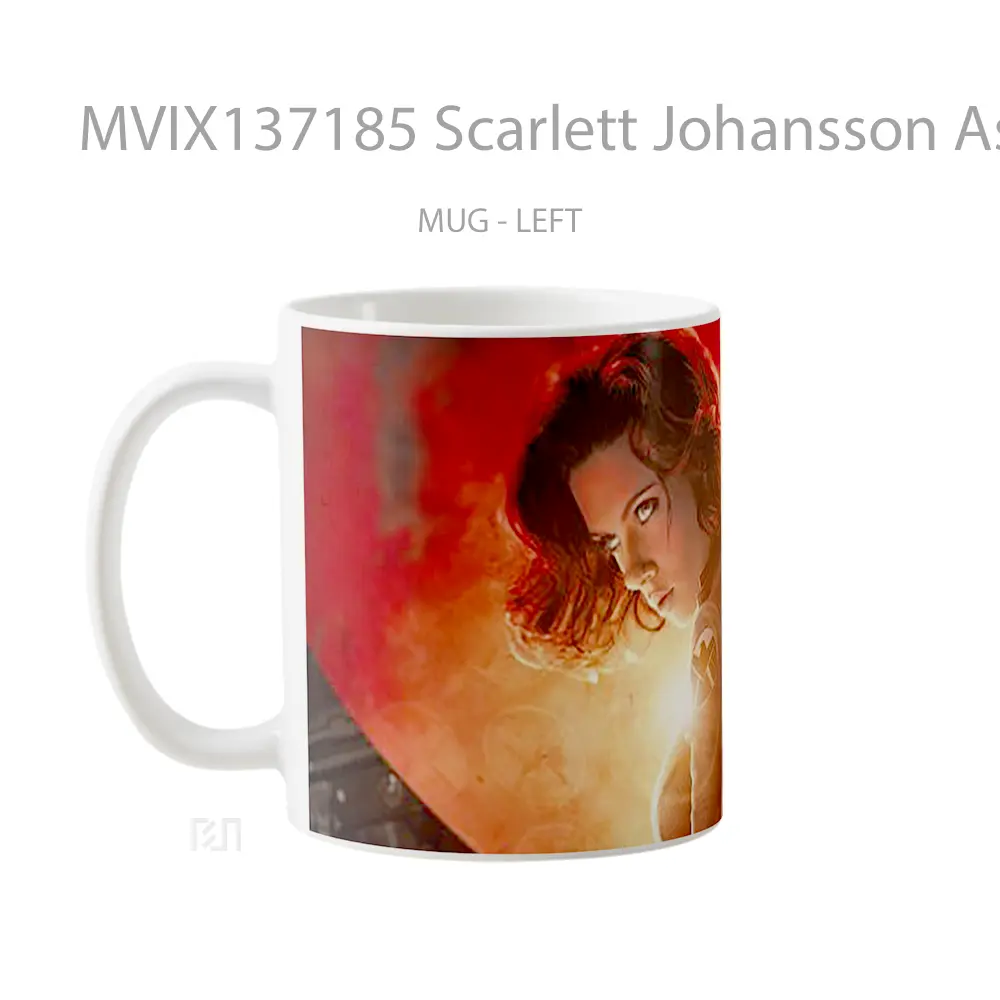 Mug Scarlett Johansson As Character Black Widow Gelas Superhero - All-side / Desain