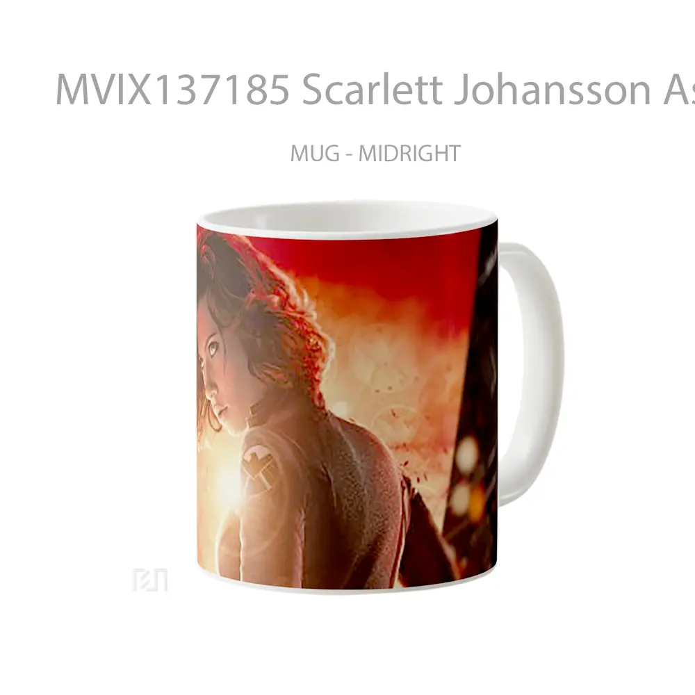 Mug Scarlett Johansson As Character Black Widow Gelas Superhero - All-side / Desain