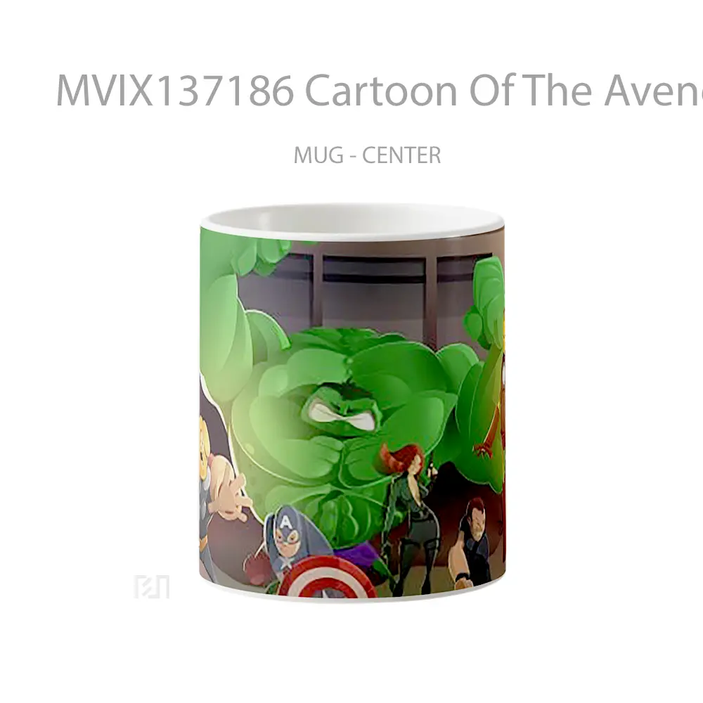 Mug Cartoon Of The Avengers Gelas Superhero