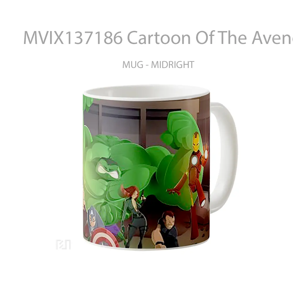 Mug Cartoon Of The Avengers Gelas Superhero - All-side / Desain