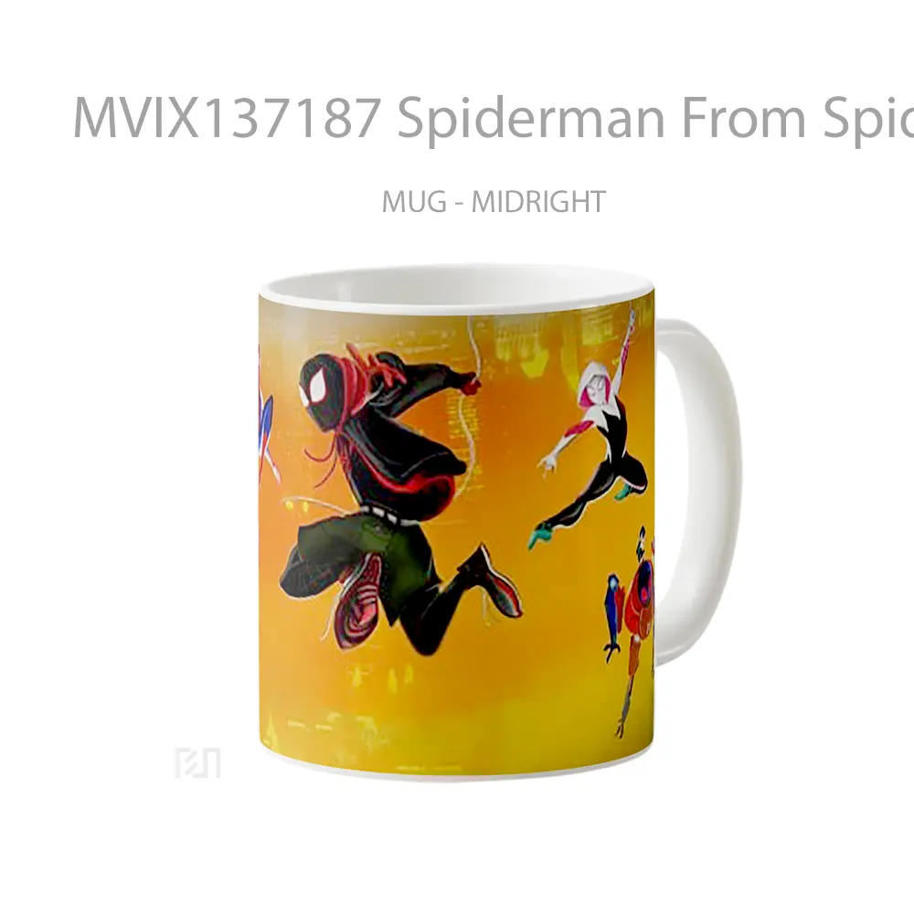 Mug Spiderman From Spiderverse Jumping Gelas Superhero - All-side / Desain