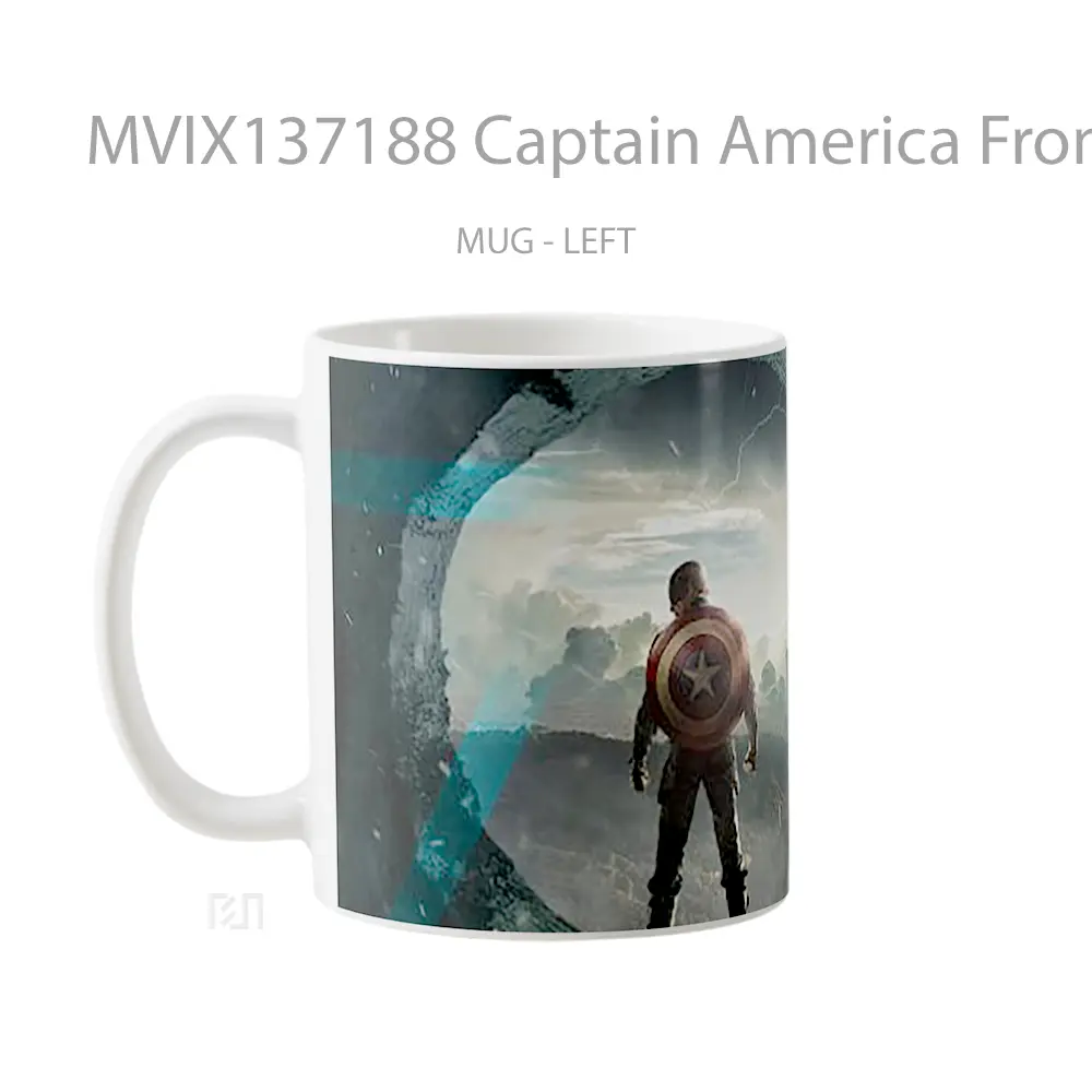 Mug Captain America From The Back Gelas Superhero - All-side / Desain