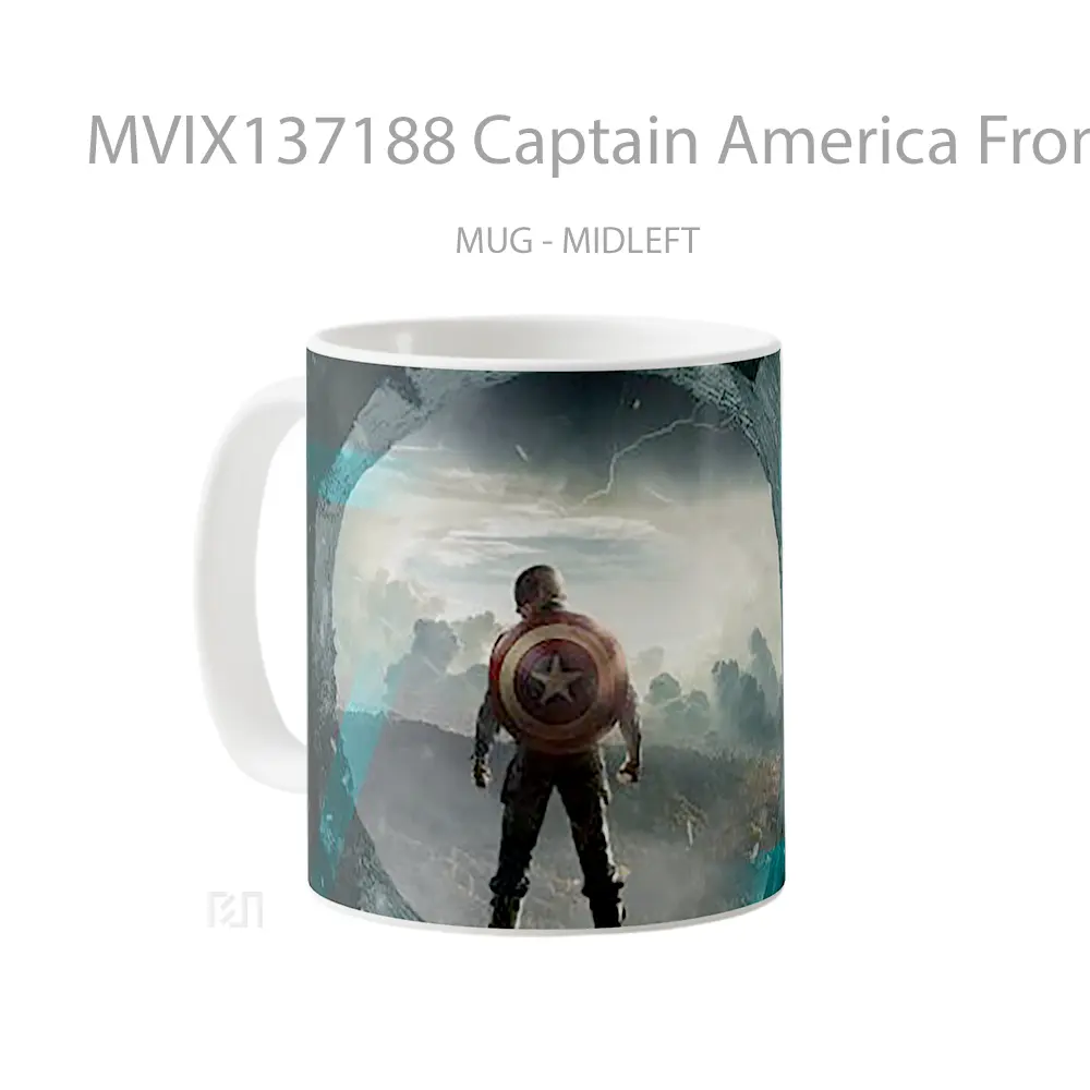 Mug Captain America From The Back Gelas Superhero - All-side / Desain