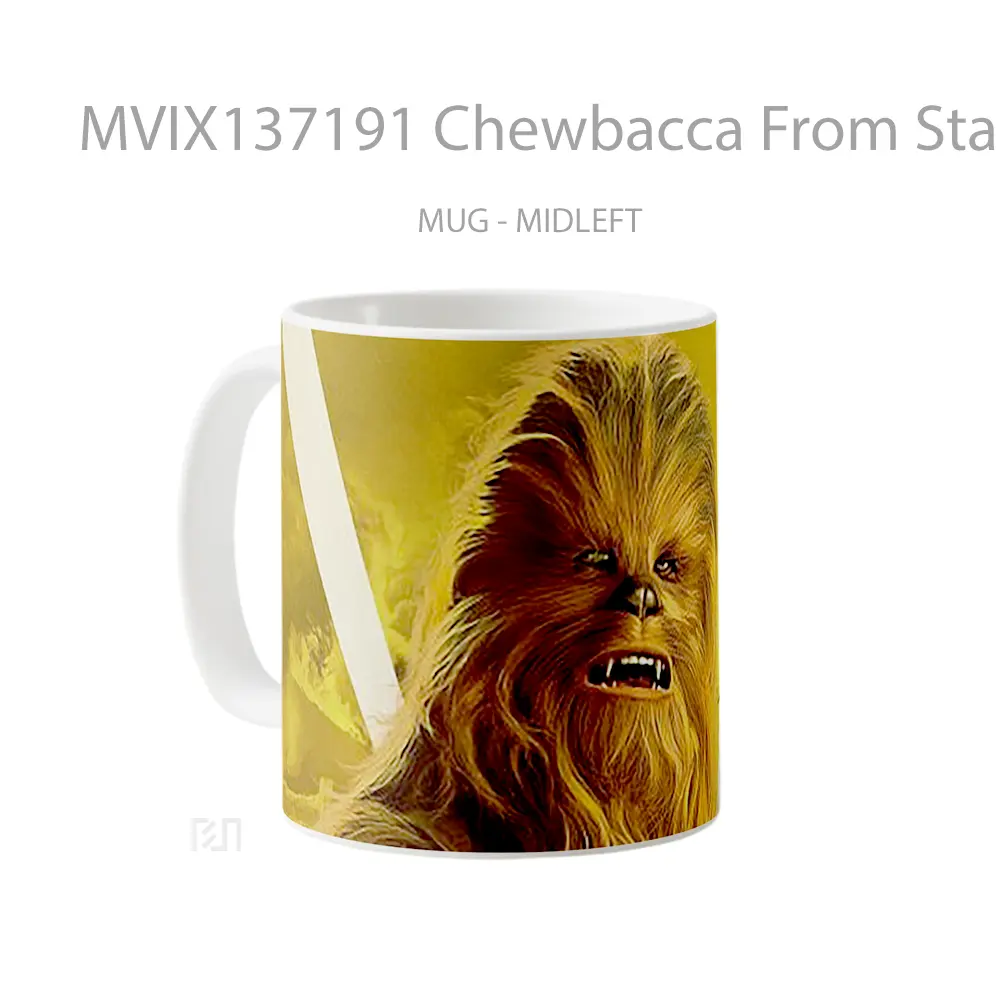 Mug Chewbacca From Star Wars Gelas Star Wars - All-side / Desain