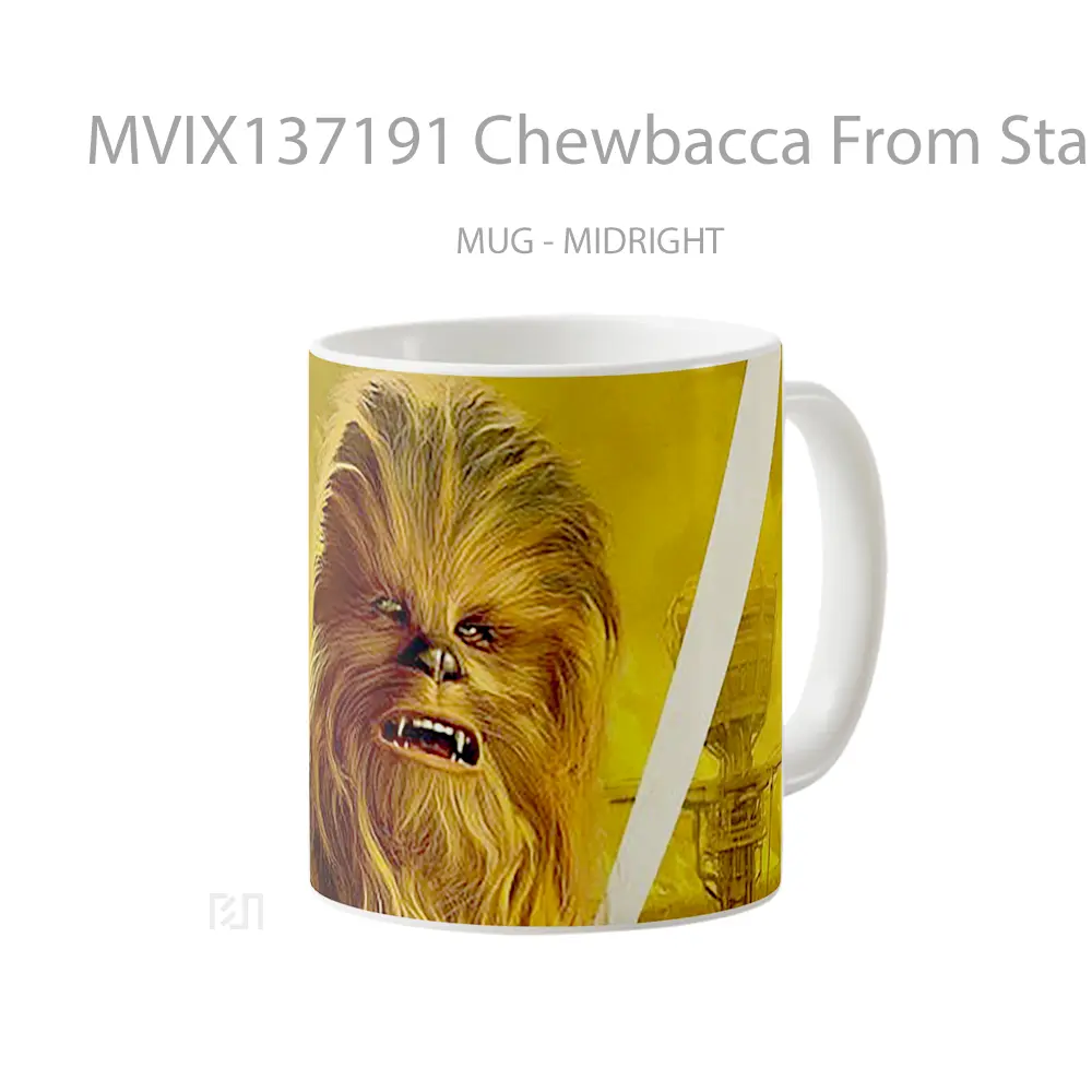 Mug Chewbacca From Star Wars Gelas Star Wars - All-side / Desain
