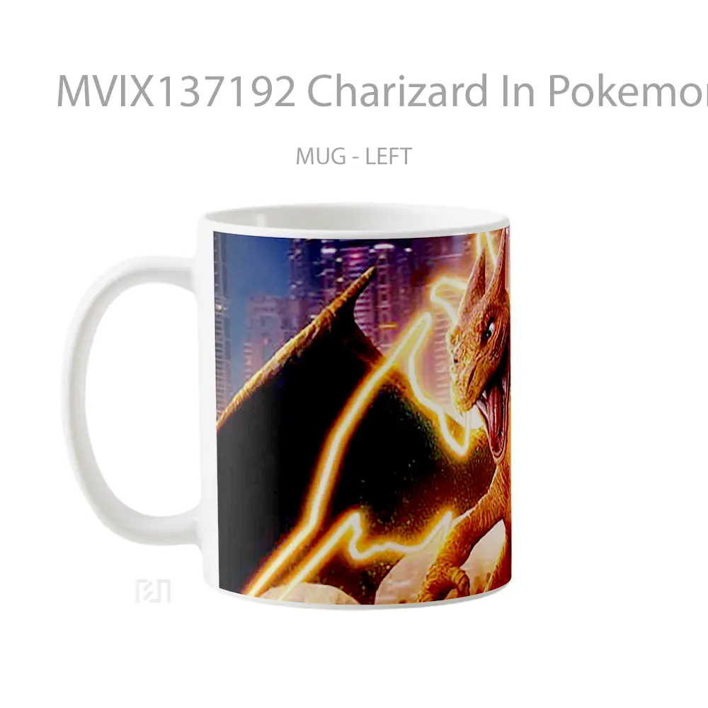 Mug Charizard In Pokemon Detective Pikachu Cangkir Anime - All-side / Desain