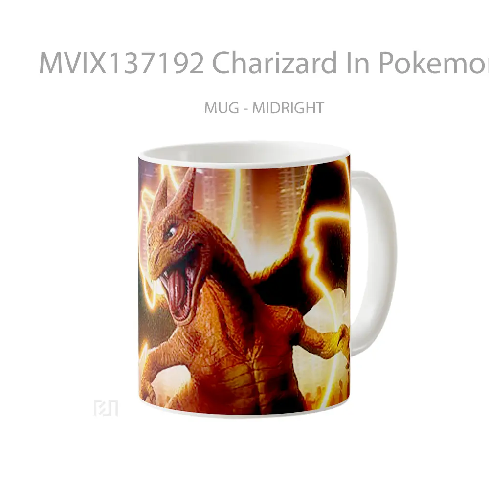 Mug Charizard In Pokemon Detective Pikachu Cangkir Anime - All-side / Desain