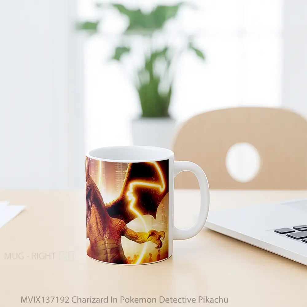 Mug Charizard In Pokemon Detective Pikachu Cangkir Anime - All-side / Desain