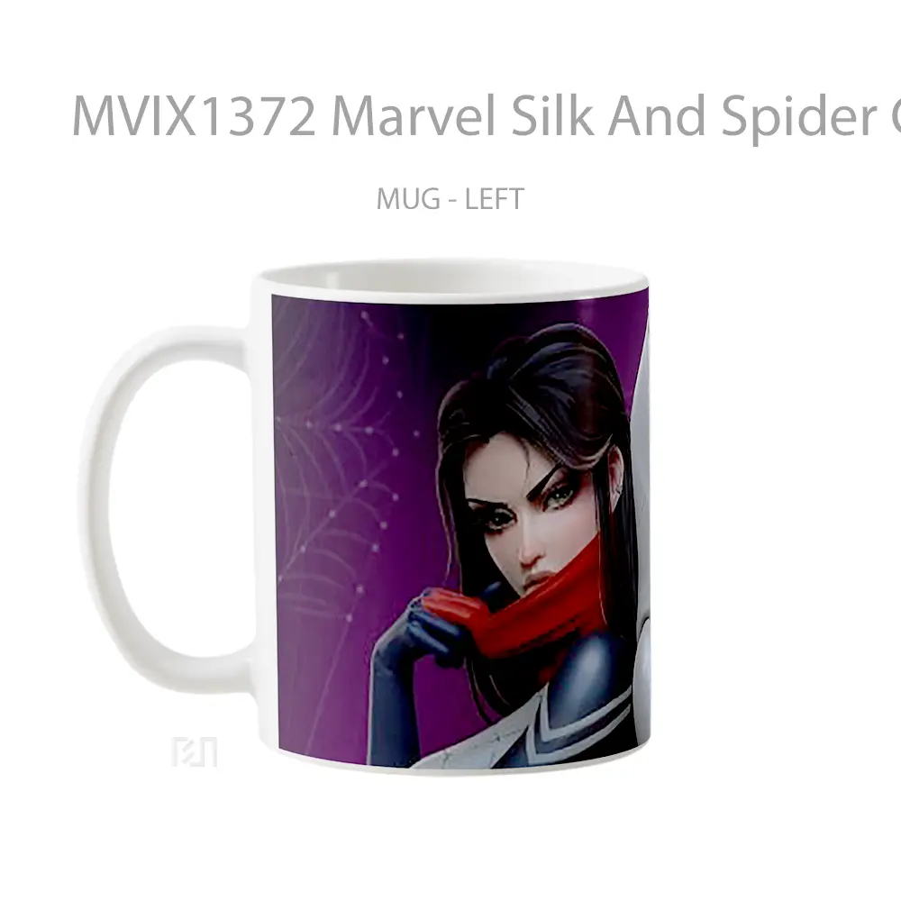 Mug Marvel Silk And Spider Gwen Gelas Superhero - All-side / Desain