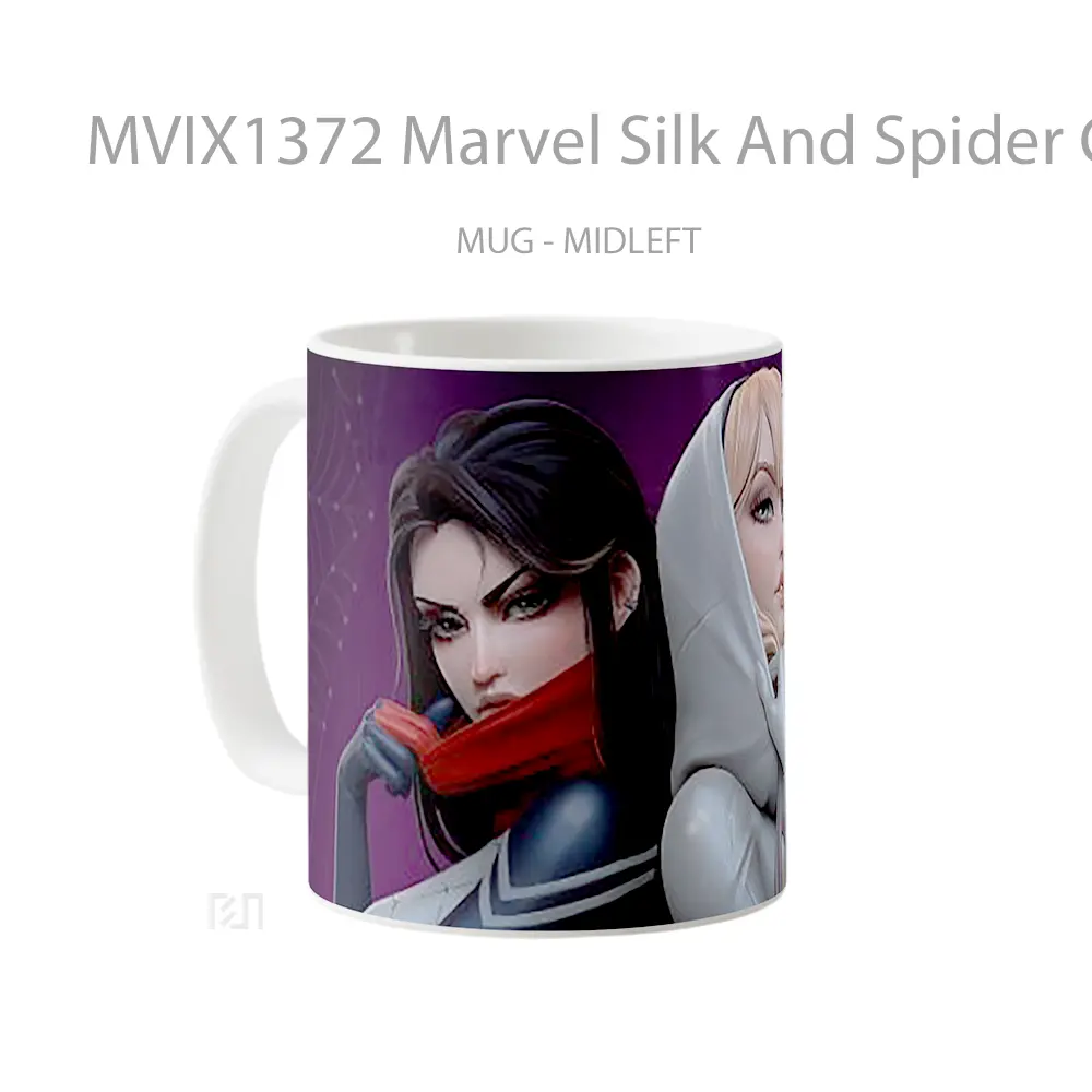 Mug Marvel Silk And Spider Gwen Gelas Superhero - All-side / Desain