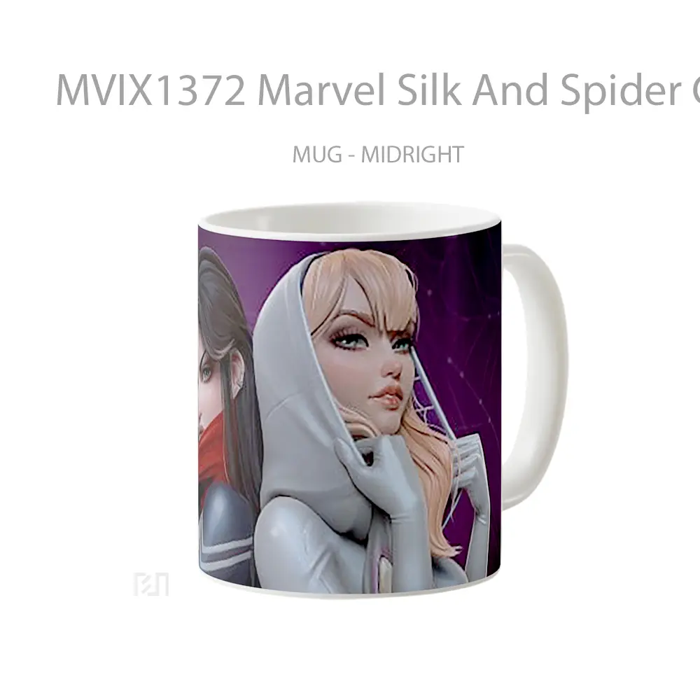 Mug Marvel Silk And Spider Gwen Gelas Superhero - All-side / Desain