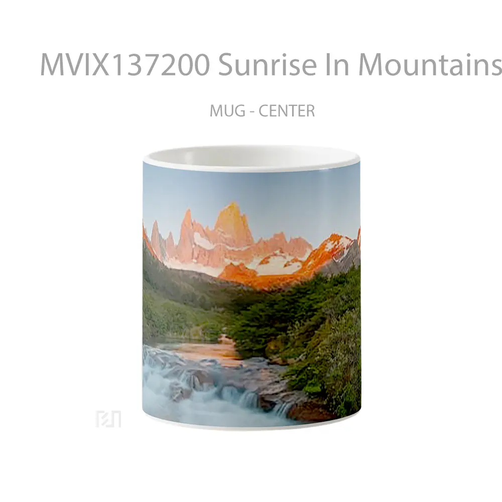 Mug Sunrise In Mountains Gelas Pemandangan Alam