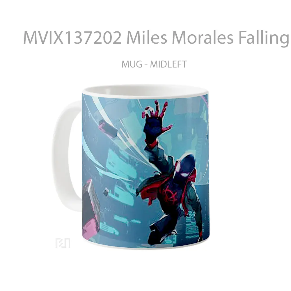 Mug Miles Morales Falling Gelas Keramik Unik - All-side / Desain